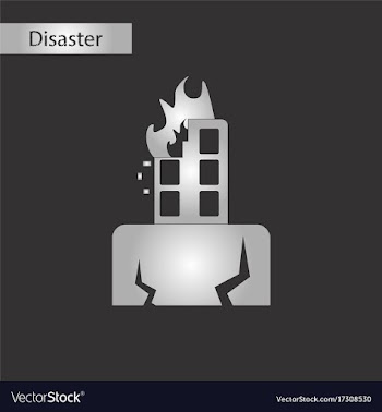Black and white style icon natural disaster vector image