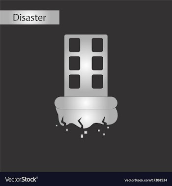 Black and white style icon natural disaster vector image