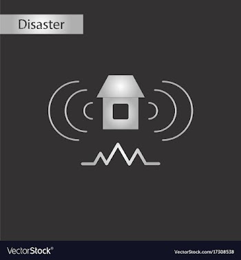 Black and white style icon natural disaster vector image