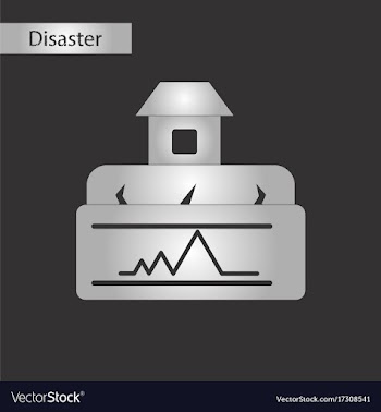 Black and white style icon natural disaster vector image