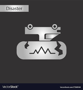 Black and white style icon natural disaster vector image