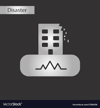 Black and white style icon natural disaster vector image
