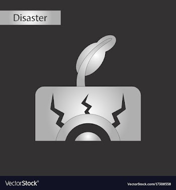 Black and white style icon natural disaster vector image