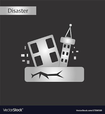 Black and white style icon natural disaster vector image