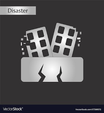 Black and white style icon natural disaster vector image