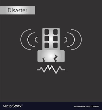 Black and white style icon natural disaster vector image