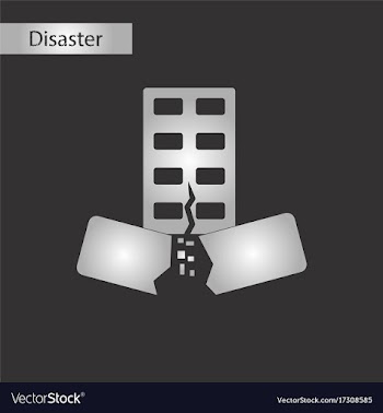 Black and white style icon natural disaster vector image