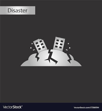Black and white style icon natural disaster vector image