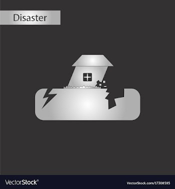 Black and white style icon natural disaster vector image