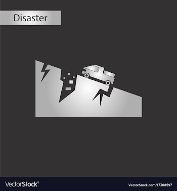 Black and white style icon natural disaster vector image