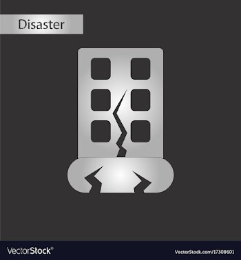 Black and white style icon natural disaster vector image