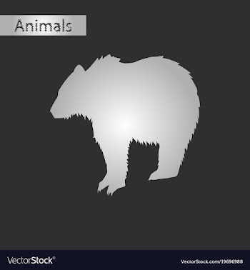 Black and white style icon of bear vector image
