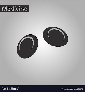 Black and white style icon of blood cells vector image