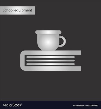 Black and white style icon of book cup vector image