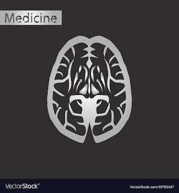 Black and white style icon of brain vector image