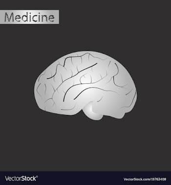 Black and white style icon of brain vector image