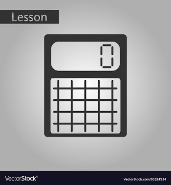Black and white style icon of calculator vector image