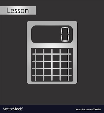 Black and white style icon of calculator vector image