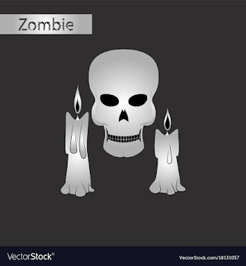 Black and white style icon of candle skull vector image
