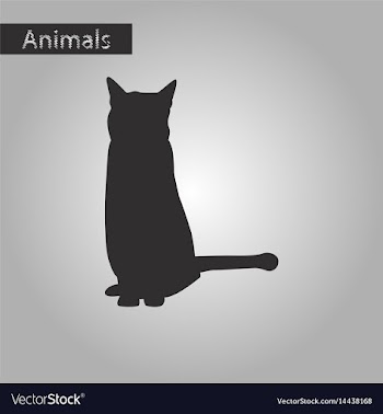 Black and white style icon of cat vector image