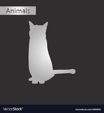 Black and white style icon of cat vector image