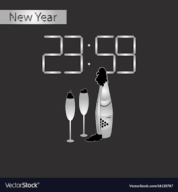 Black and white style icon of champagne christmas vector image