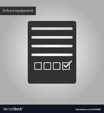 Black and white style icon of checklist vector image