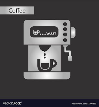 Black and white style icon of coffee electronic vector image