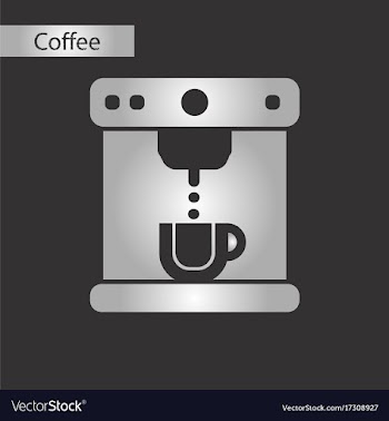 Black and white style icon of coffee electronic vector image