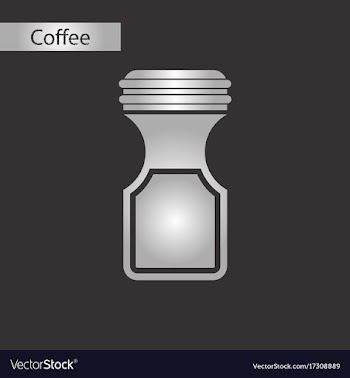 Black and white style icon of coffee jar vector image
