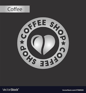 Black and white style icon of coffee shop logo vector image