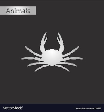 Black and white style icon of crab vector image