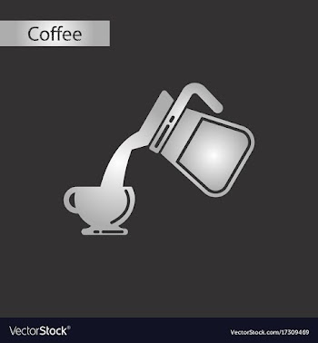 Black and white style icon of cup coffee maker vector image