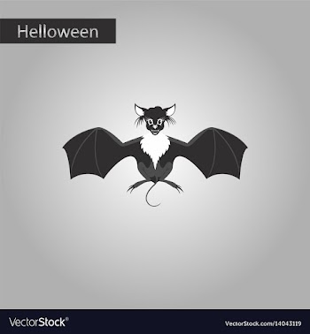 Black and white style icon of cute bat vector image