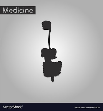 Black and white style icon of digestive system vector image