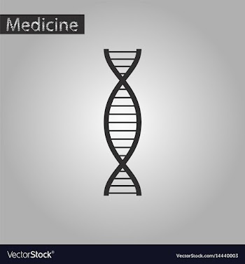 Black and white style icon of dna vector image