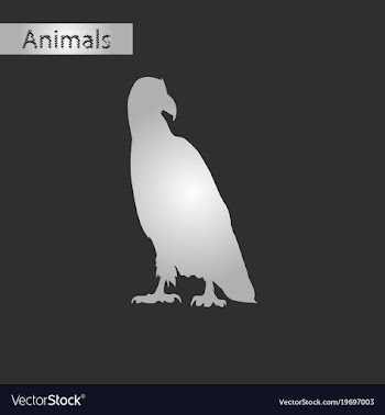 Black and white style icon of eagle vector image