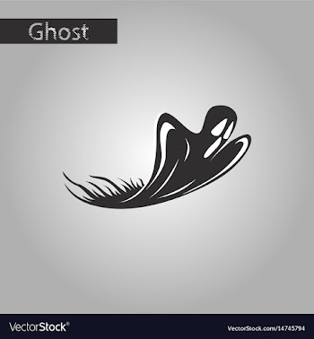 Black and white style icon of ghost vector image