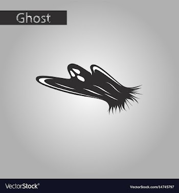 Black and white style icon of ghost vector image
