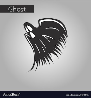 Black and white style icon of ghost vector image