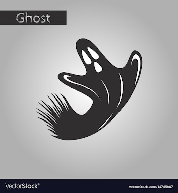 Black and white style icon of ghost vector image