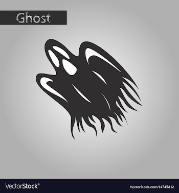 Black and white style icon of ghost vector image
