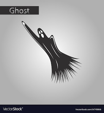 Black and white style icon of ghost vector image