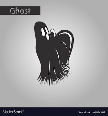 Black and white style icon of ghost vector image