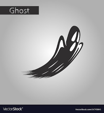 Black and white style icon of ghost vector image