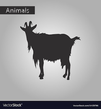 Black and white style icon of goat vector image