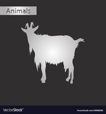 Black and white style icon of goat vector image