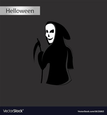 Black and white style icon of halloween death vector image