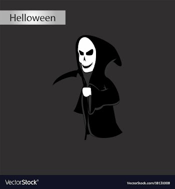 Black and white style icon of halloween death vector image