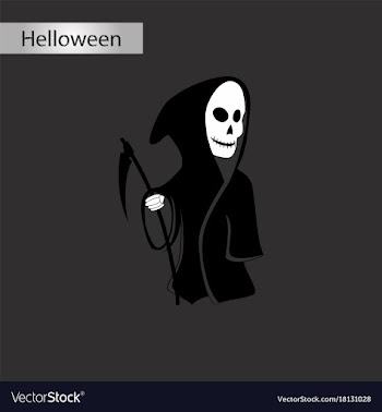 Black and white style icon of halloween death vector image